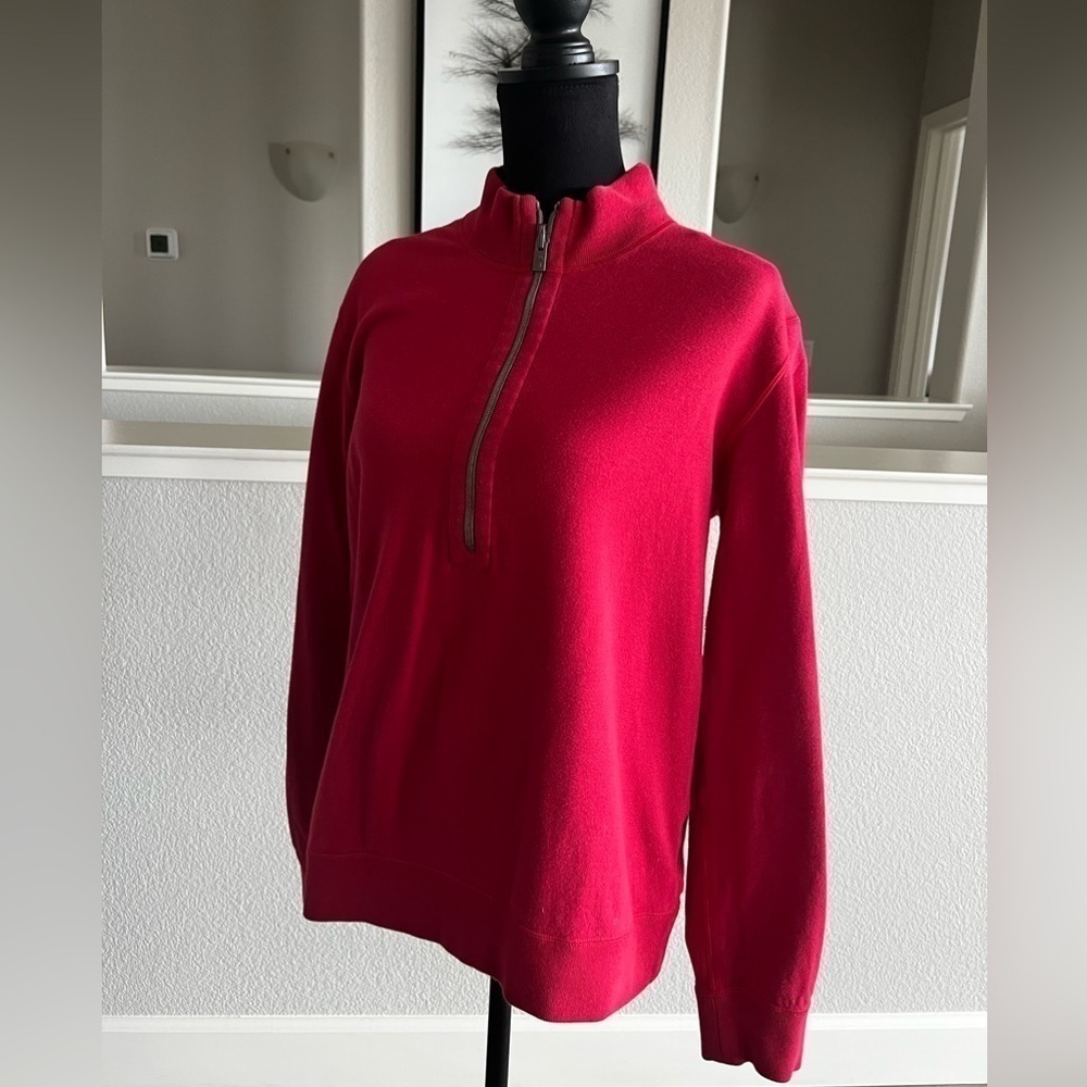 Tommy BAHAMA REVERSIBLE 3/4 ZIP SWEATSHIRT - SMALL